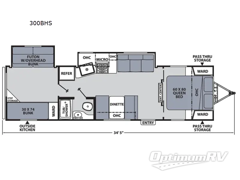 2022 Coachmen Apex Ultra-Lite 300BHS RV Floorplan Photo