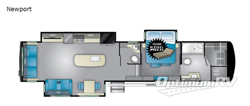 2021 Heartland Landmark 365 Newport RV Floorplan Photo