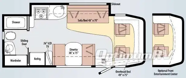 2010 Winnebago View 24K RV Floorplan Photo