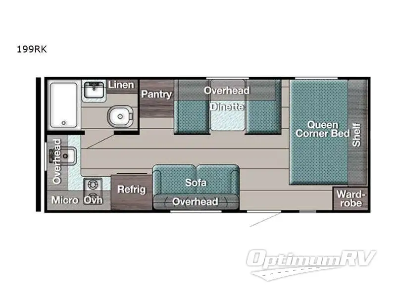 2022 Gulf Stream Innsbruck Super Lite 199RK RV Floorplan Photo