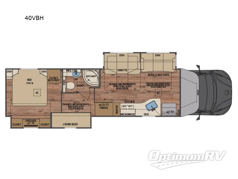 2023 Renegade Verona 40VBH Floorplan Photo
