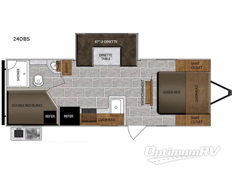 2019 Prime Time Tracer Breeze 24DBS RV Floorplan Photo