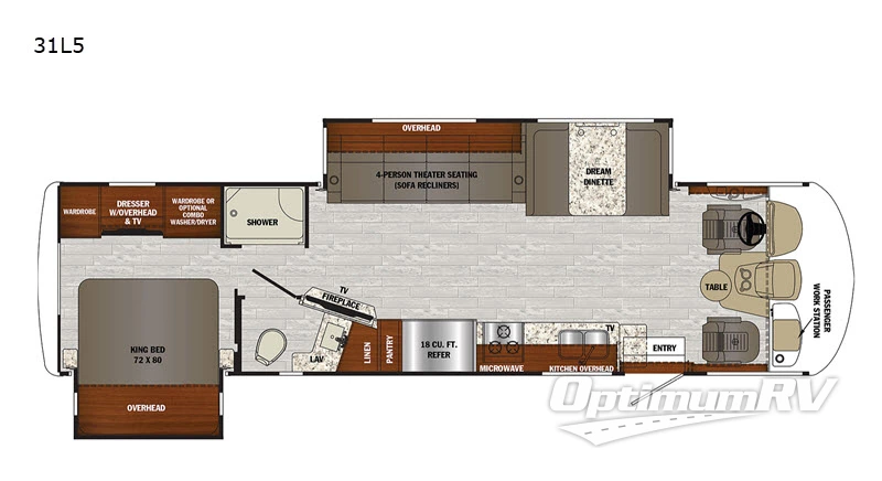 2020 Forest River Georgetown 5 Series 31L5 RV Floorplan Photo