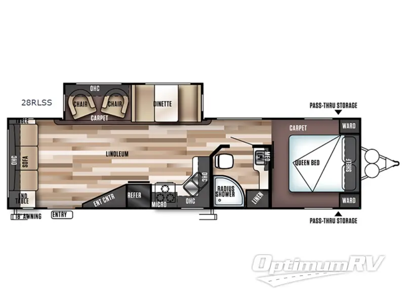 2018 Forest River Wildwood 28RLSS RV Floorplan Photo