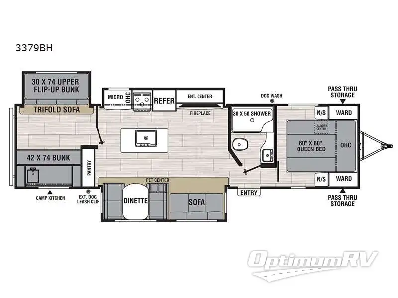 2021 Coachmen Spirit Ultra Lite 3379BH RV Floorplan Photo