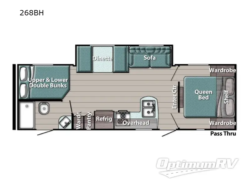 2021 Gulf Stream Kingsport Ultra Lite 268BH RV Floorplan Photo