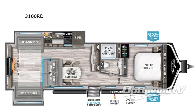 2021 Grand Design Imagine 3100RD RV Floorplan Photo