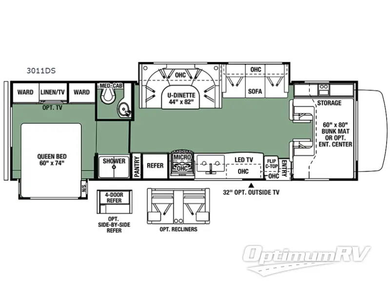 2018 Forest River Forester 3011DS Ford RV Floorplan Photo