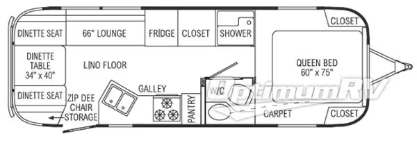 2007 Airstream Classic Limited 27FB RV Floorplan Photo