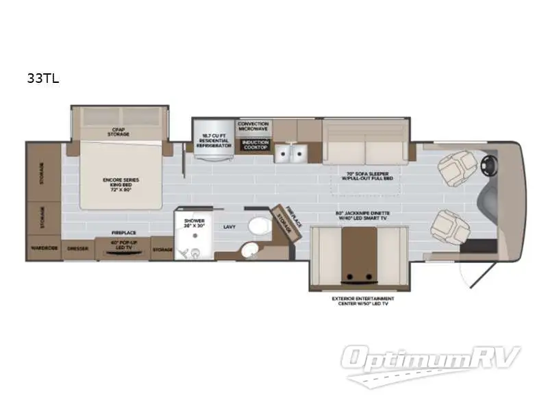 2022 Holiday Rambler Nautica 33TL RV Floorplan Photo