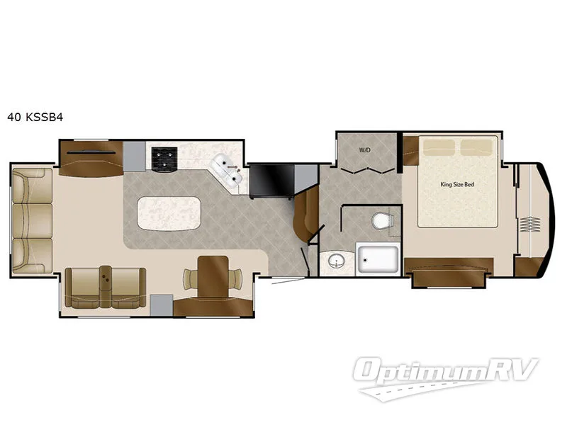 2017 DRV Luxury Suites Mobile Suites 40 KSSB4 RV Floorplan Photo