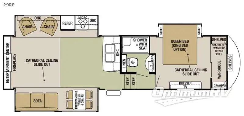 2016 Forest River Cedar Creek Silverback 29RE RV Floorplan Photo