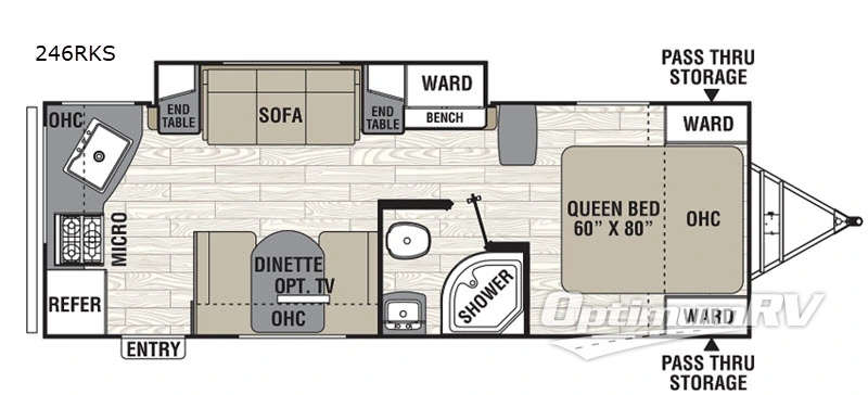 2019 Coachmen Freedom Express Ultra Lite 246RKS RV Floorplan Photo