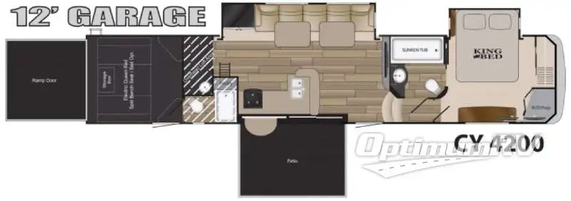 2016 Heartland Cyclone 4200 RV Floorplan Photo