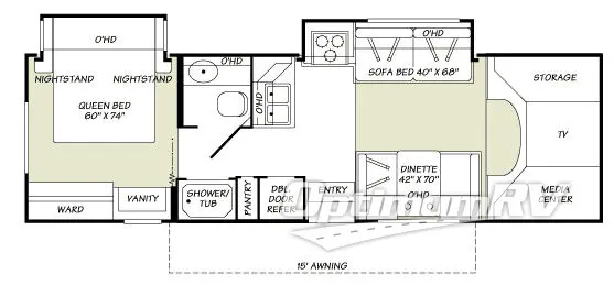 2007 Fleetwood Jamboree GT 30U RV Floorplan Photo