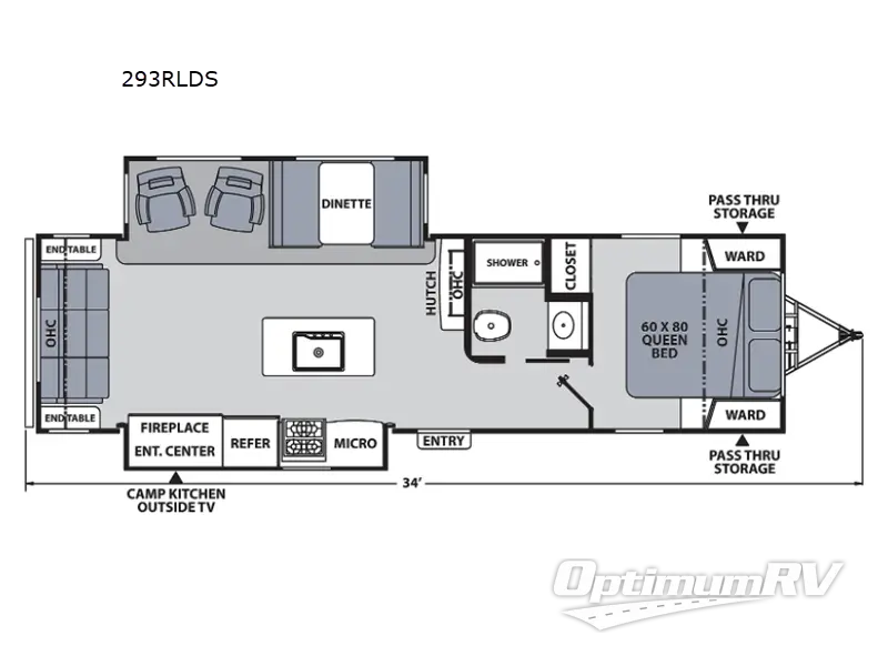 2023 Coachmen Apex Ultra-Lite 293RLDS RV Floorplan Photo