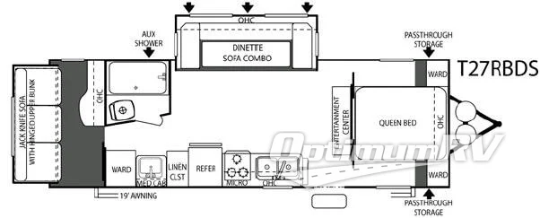 2007 Forest River Salem T27RBDS RV Floorplan Photo