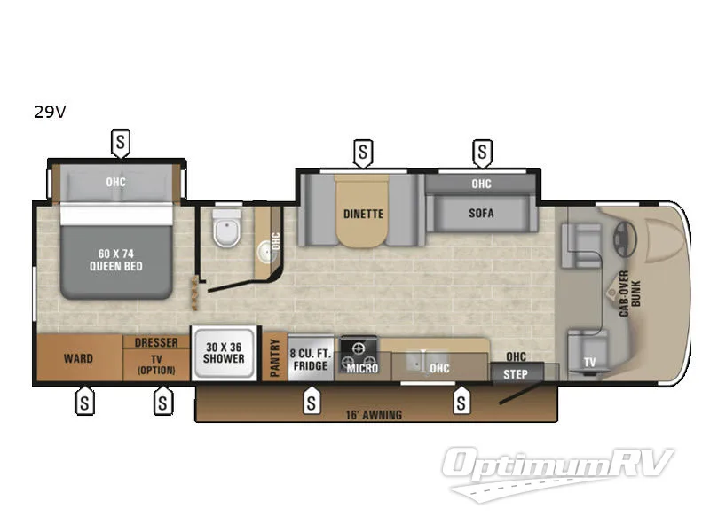 2019 Entegra Odyssey 29V RV Floorplan Photo