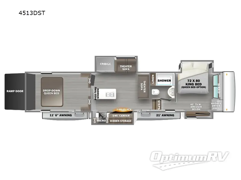 2024 Forest River RiverStone 4513DST RV Floorplan Photo