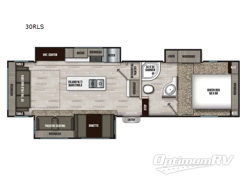 2021 Coachmen Chaparral Lite 30RLS RV Floorplan Photo