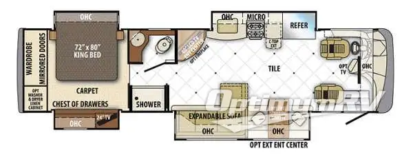 2013 Forest River Berkshire 360QL RV Floorplan Photo