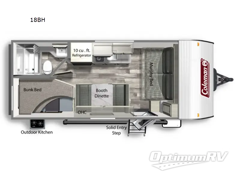 2022 Dutchmen Coleman Lantern LT Series 18BH RV Floorplan Photo