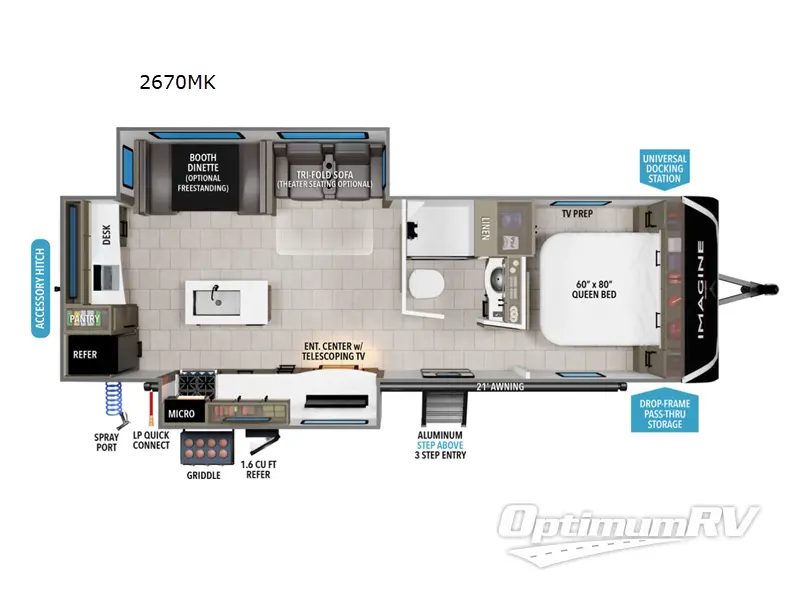 2025 Grand Design Imagine 2670MK RV Floorplan Photo