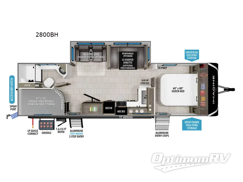 2025 Grand Design Imagine 2800BH RV Floorplan Photo