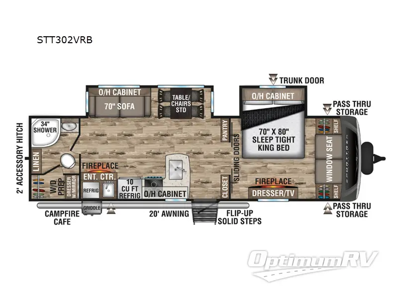 2023 Venture SportTrek Touring Edition STT302VRB RV Floorplan Photo