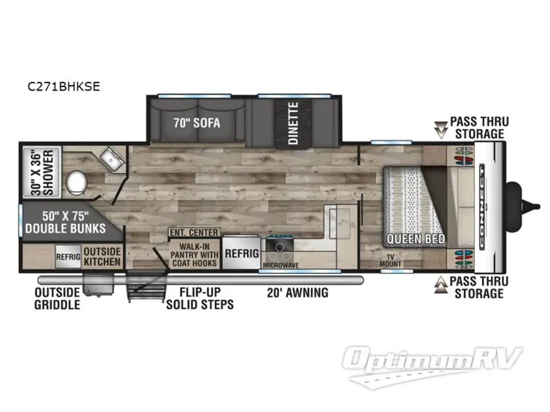 2022 KZ Connect SE C271BHKSE RV Floorplan Photo