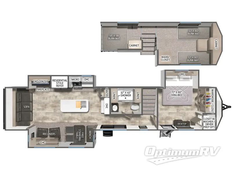 2025 Palomino Puma Destination 401RLFT RV Floorplan Photo