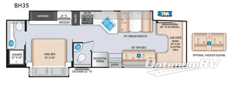 2021 Thor Magnitude BH35 RV Floorplan Photo