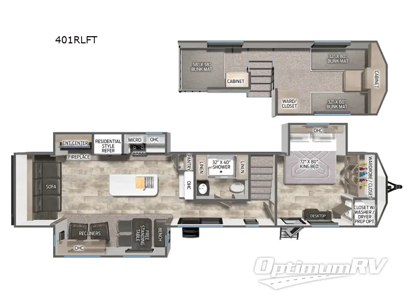 2025 Palomino Puma Destination 401RLFT RV Floorplan Photo