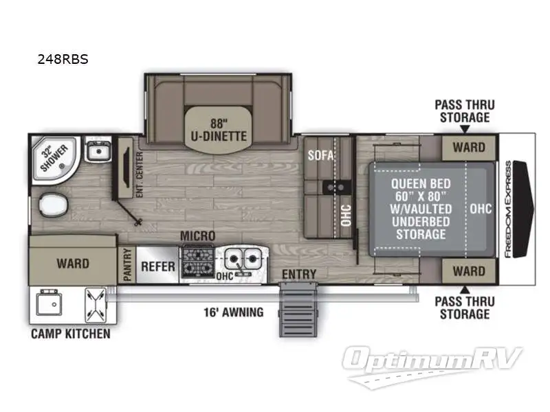 2021 Coachmen Freedom Express Ultra Lite 248RBS RV Floorplan Photo