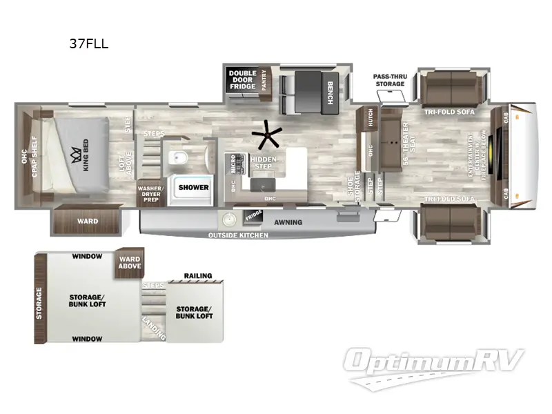 2025 Forest River Sabre 37FLL RV Floorplan Photo