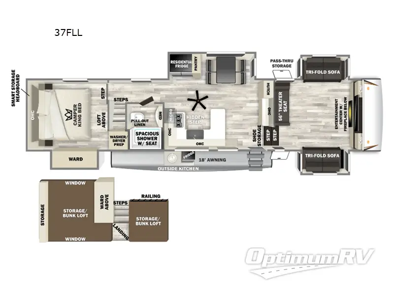2025 Forest River Sabre 37FLL Floorplan Photo
