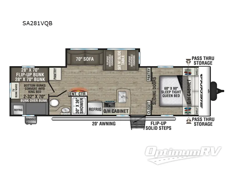 2025 Venture Sienna SA281VQB RV Floorplan Photo