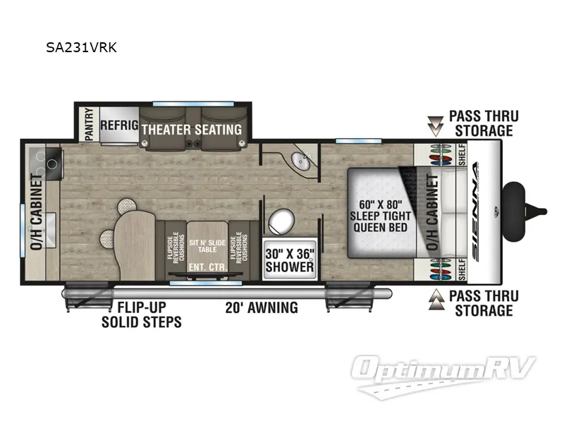 2025 Venture Sienna SA231VRK RV Floorplan Photo