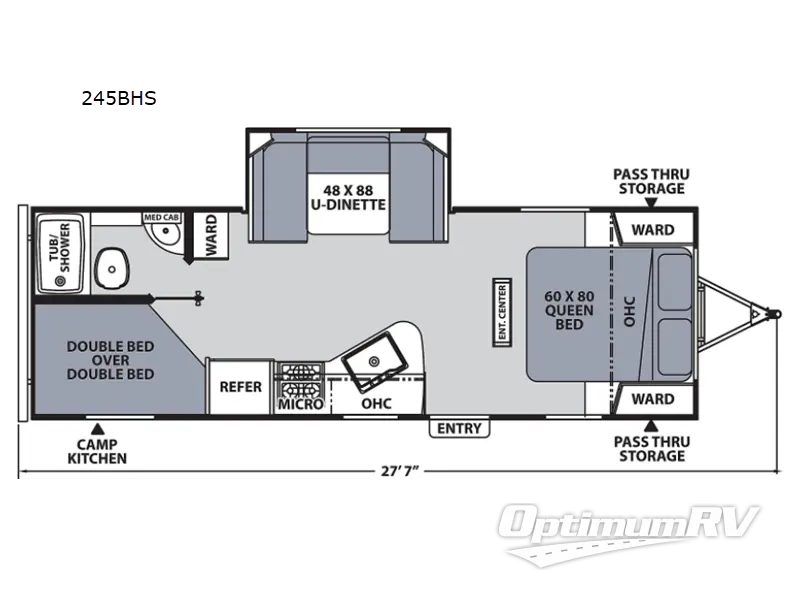 2022 Coachmen Apex Ultra-Lite 245BHS RV Floorplan Photo