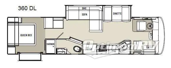 2014 Coachmen Sportscoach Cross Country 360DL RV Floorplan Photo