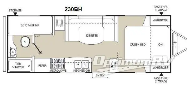 2014 Coachmen Freedom Express 230BH RV Floorplan Photo