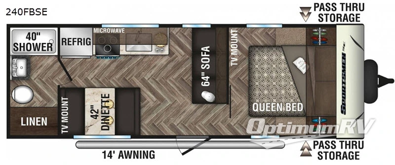 2020 KZ Sportsmen SE 240FBSE Floorplan Photo