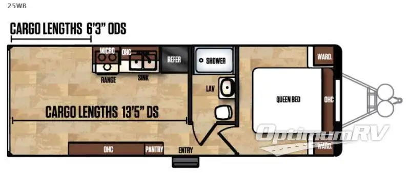 2018 Forest River Work and Play Ultra LE 25WB RV Floorplan Photo