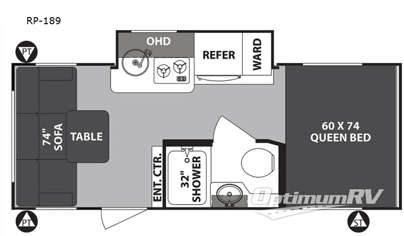 2019 Forest River R Pod RP-189 RV Floorplan Photo