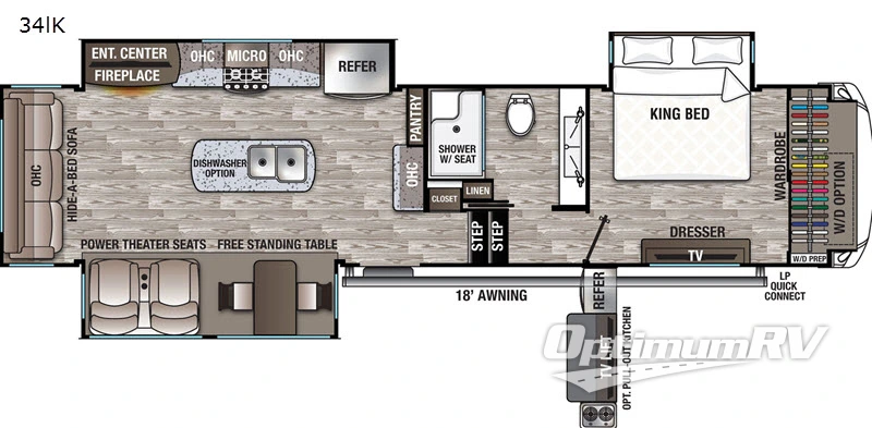 2021 Forest River Cedar Creek Hathaway Edition 34IK RV Floorplan Photo