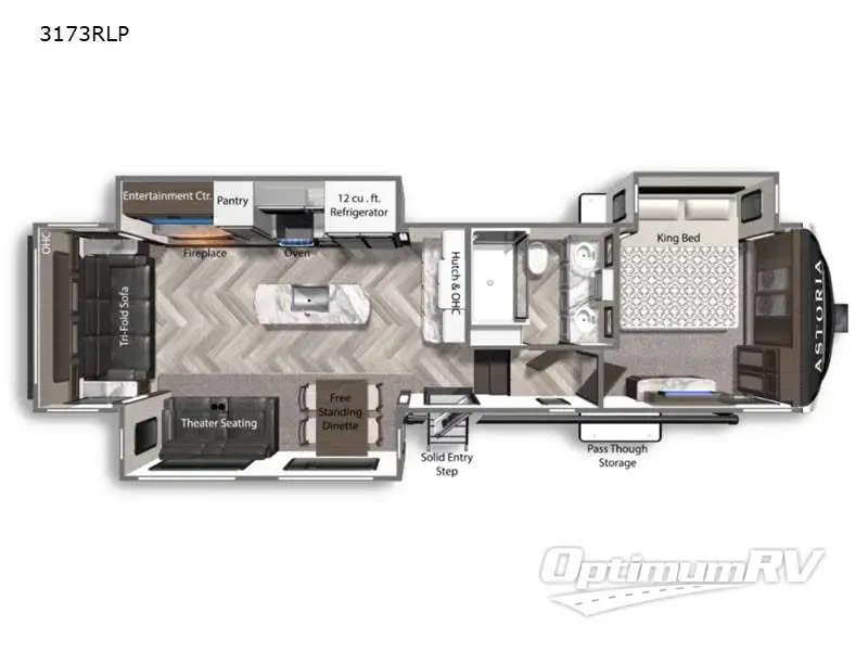 2021 Dutchmen Astoria 3173RLP RV Floorplan Photo