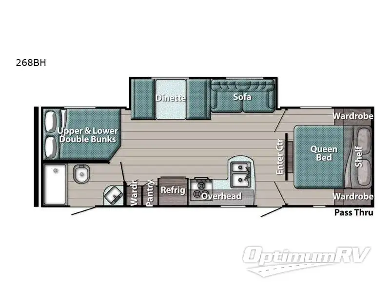 2022 Gulf Stream Friendship 268BH RV Floorplan Photo