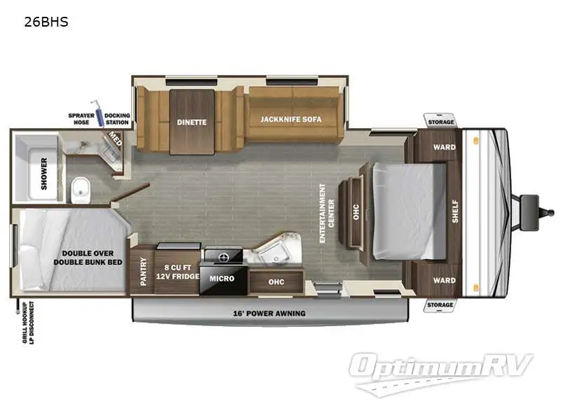 2021 Starcraft Autumn Ridge 26BHS RV Floorplan Photo