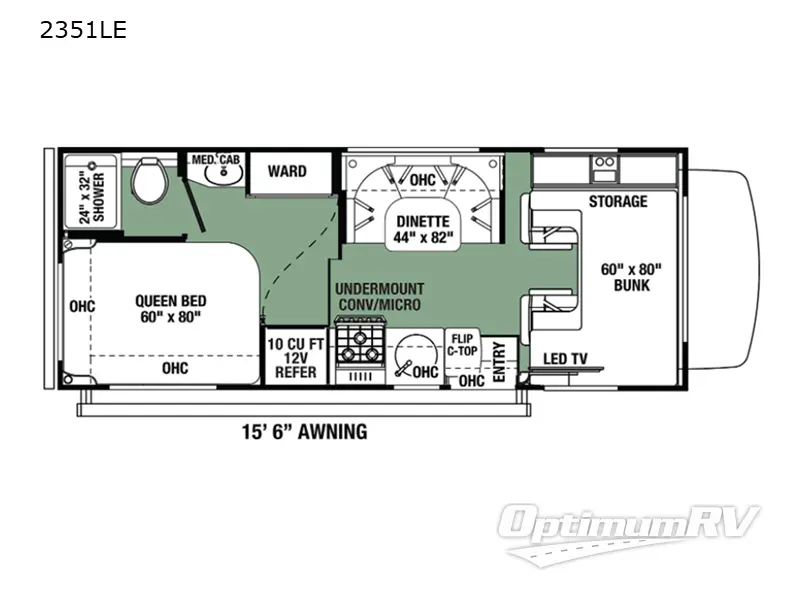 2021 Forest River Forester LE 2351LE Ford RV Floorplan Photo