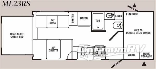 2007 R-Vision Max-Lite ML-23RS RV Floorplan Photo